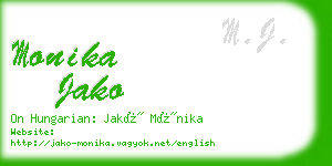 monika jako business card